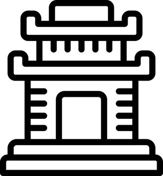 recommend clip art: Cambodia temple icon outline vector. Travel culture. Tourism map