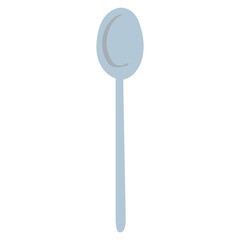 Cute cartoon style metal spoon.