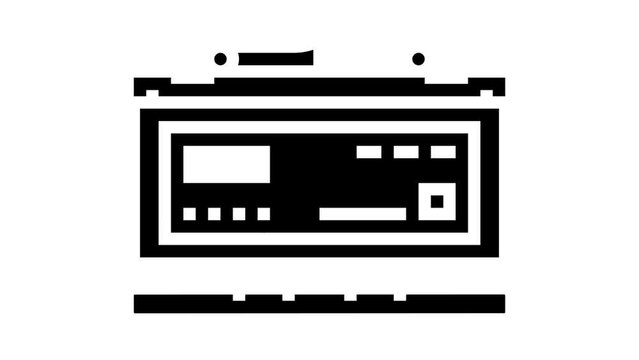 enhanced flooded battery efb glyph icon animation