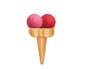 glace, crême, cône, dessert, crème glacée, aliment, froid, bonbon, été, gaufres, rafraîchissement, sucre, délicieux, cornet, deux trois boules, coloré parfums