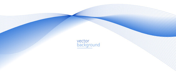 Smooth flow of wavy shape with gradient vector abstract background, light blue design curve line energy motion, relaxing music sound or technology.