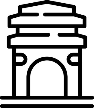 recommend clip art: City arch icon outline vector. Travel culture. National art