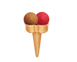 glace, crême, cône, dessert, crème glacée, aliment, froid, bonbon, gaufres, chocolat, cassie, été, cornet, rafraîchissement