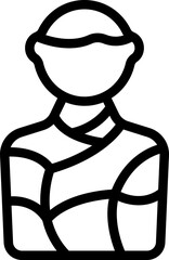 Statue icon outline vector. Travel culture. Map temple