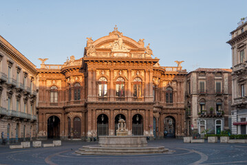 Fototapeta na wymiar The opera theater called Teatro Bellini in Catania, Sicily