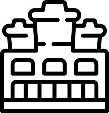 recommend clip art: Historical building icon outline vector. Travel culture. Map temple
