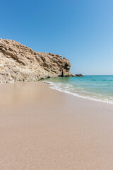 Fototapeta na wymiar Beach at wild coast of Ras Al Jinz, Oman