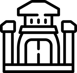 Temple house icon outline vector. Culture tourism. Asian country