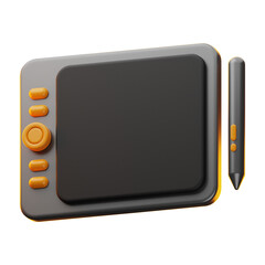 Premium Graphic Design drawing tablet icon 3d rendering on isolated background PNG