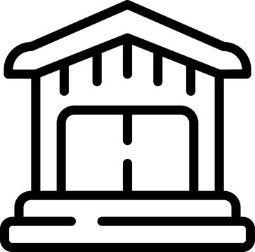 recommend clip art: Wood house icon outline vector. Cambodia city. Trip art