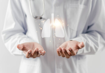 doctor hands holding lungs organ , world tuberculosis day, world no tobacco day, lung cancer, Pulmonary hypertension, copd, eco air pollution,  pneumonia, donation, respiratory and chest concept