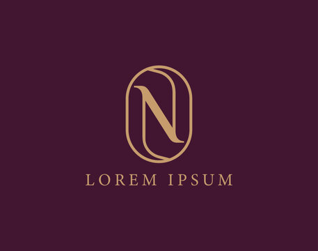 N Fashion beauty logo design, Luxury N logo design, Illustrations