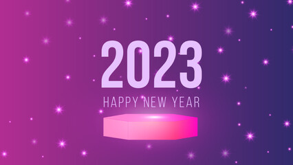 New Year 2023 Festivity Background EPS 10 Vector With Text Space On A Purple Background Vector illustration Celebrating