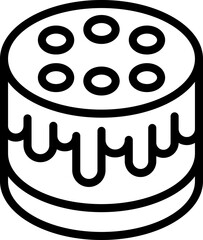 Pastry cheesecake icon outline vector. Cake dessert. Sugar fruit