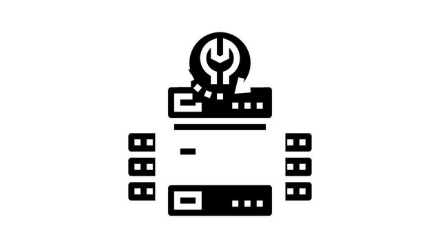 raid data recovery glyph icon animation