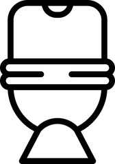 Toilet icon outline vector. Room sign. Wc restroom