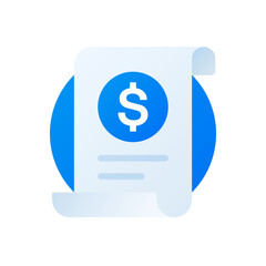 Invoice icon. Payment and bill invoice. Receipt icon. Tax and order symbol. Payroll icon. Vector illustration