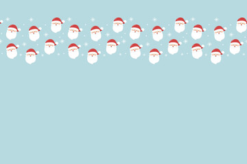 Concept of an empty background with funny Santa Claus. Christmas design. Vector