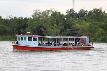 Fototapeta na wymiar Boats on the rivers of Thailand