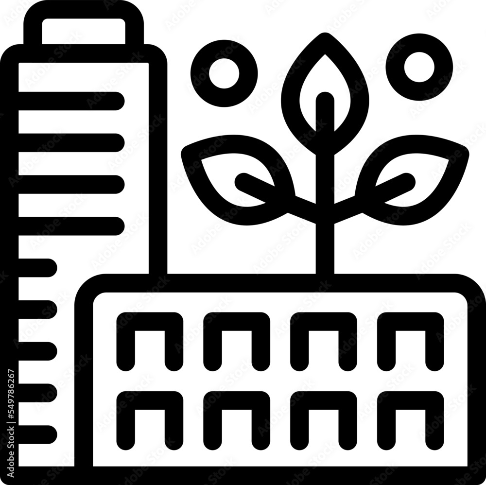 Poster chemical factory icon outline vector. garbage waste. program recycle