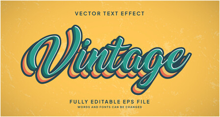 Editable Text Effect Vintage Style