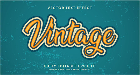 Editable Text Effect Vintage Style