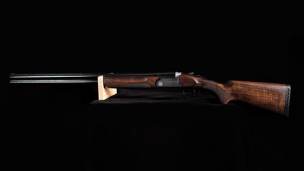 classic double barrel hunting shotgun