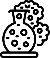 Chemical recycling icon outline vector. Waste factory. Reduction process