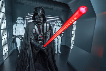 Naklejka premium Darth Vader wax figure in Madame Tussauds museum in Berlin, Germany