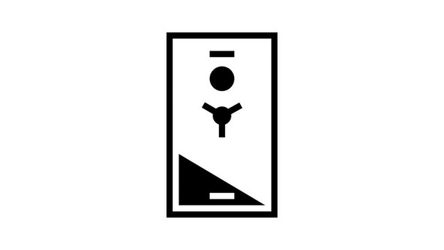 gun safe glyph icon animation