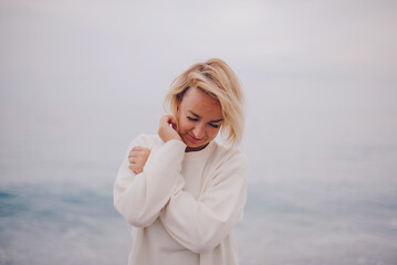 portrait of a woman in winter