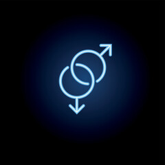 Neon vector sign of the LGBT community on a black background. 