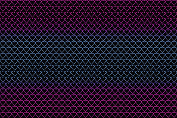 Pink blue heart lines background, gradient