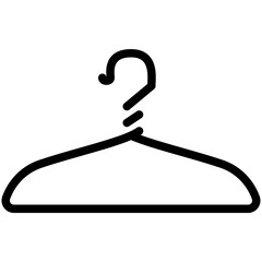 wire coat hanger outline icon
