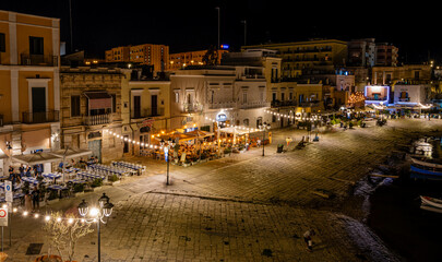 PORT OF BISCEGLIE, BY NIGHT - PUGLIA, ITALY