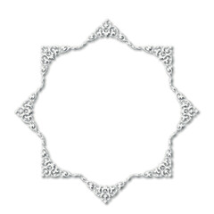 Frame, in the style of an ornament, Vector illustration eps 10, Art.	