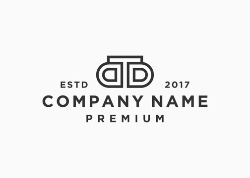 initials letter dtd logo design vector illustration template