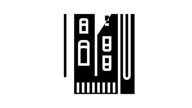local street glyph icon animation