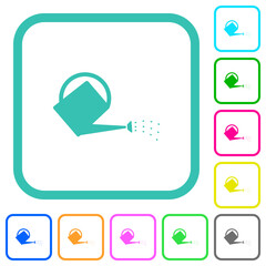 Watering can vivid colored flat icons