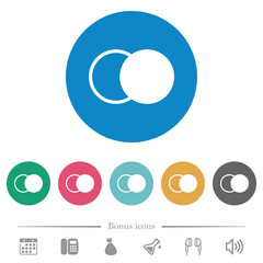 Overlapping elements flat round icons