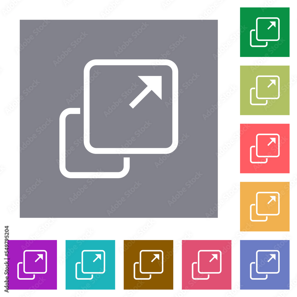 Poster extend element outline square flat icons