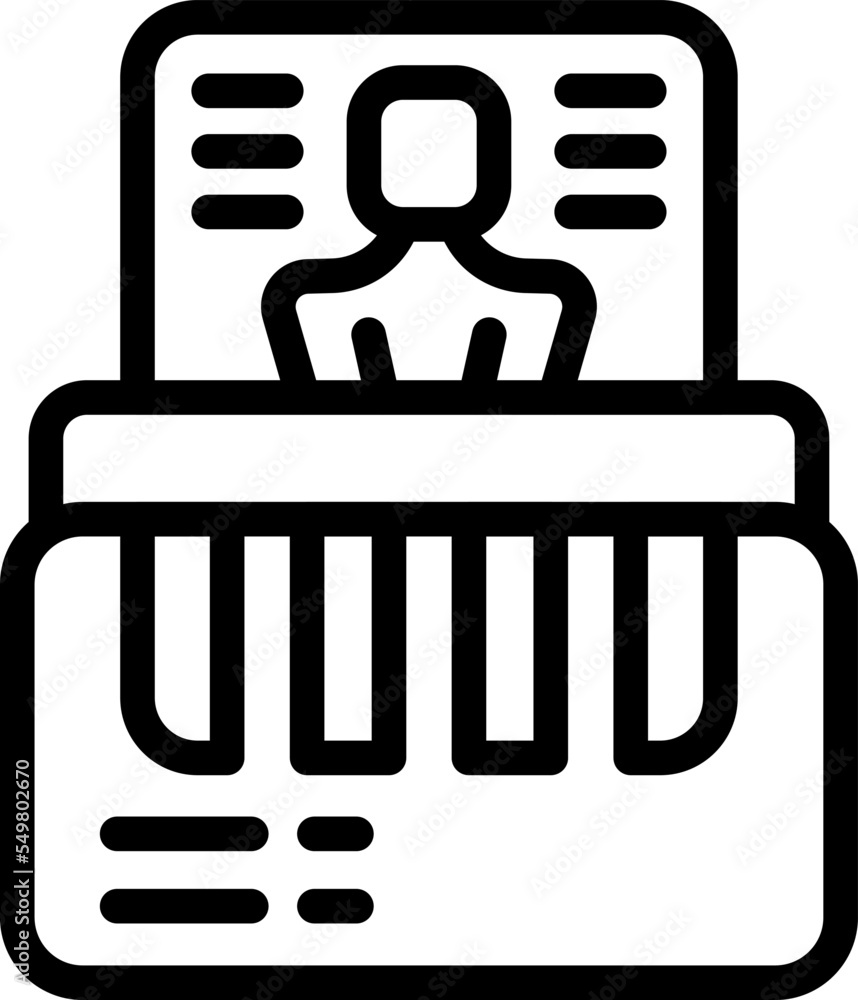 Poster remove service icon outline vector. social account. web delete