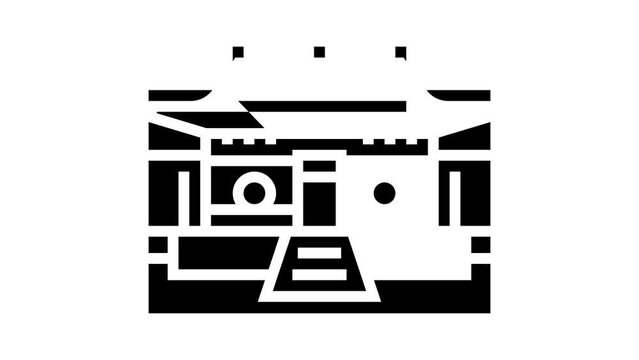 shaolin monastery glyph icon animation