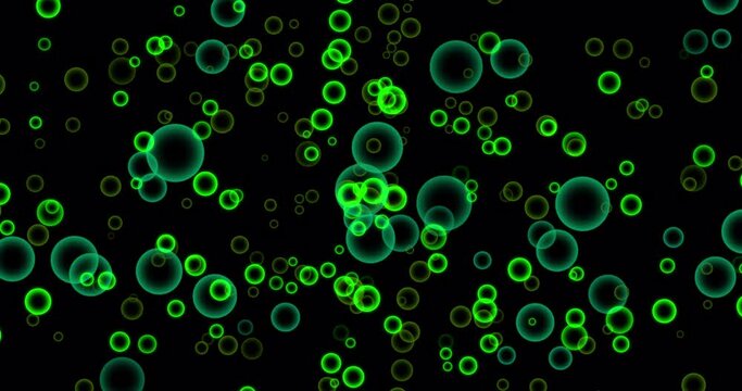 Green bokeh orb shaped particle motion. Motion red and green round on black. High quality stock footage and visuals featuring red and green bokeh orb shaped particle motion backgrounds.