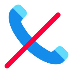 Call Silent Flat Icon