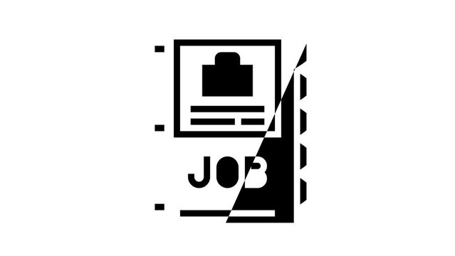 job folder glyph icon animation