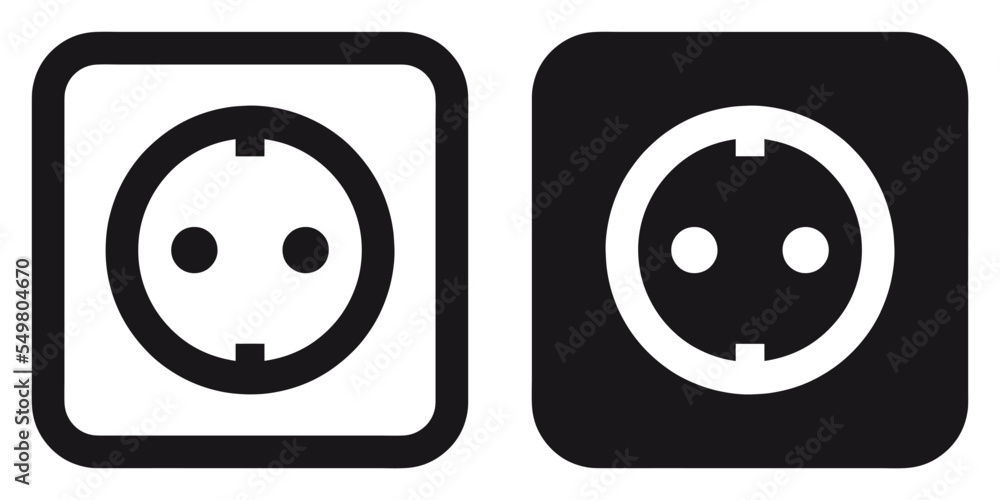 Fototapete ofvs243 outlinefilledvectorsign ofvs - power socket vector icon . mains outlet sign . isolated trans