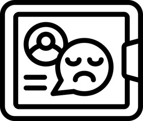 Remove emoji icon outline vector. Avatar profile. People account
