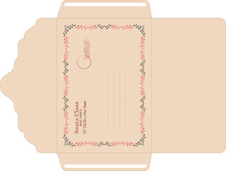 Envelope from Santa Claus template for print