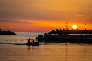 Obraz premium PORT OF BISCEGLIE - SUNRISE - PUGLIA, ITALY